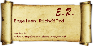 Engelman Richárd névjegykártya